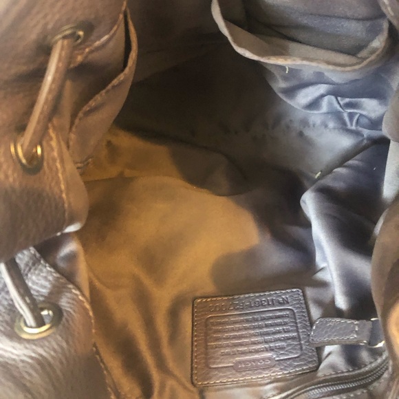 Coach grey pebble leather drawstring Avery bag; dust bag & crossbody straps Inc - Picture 5 of 11